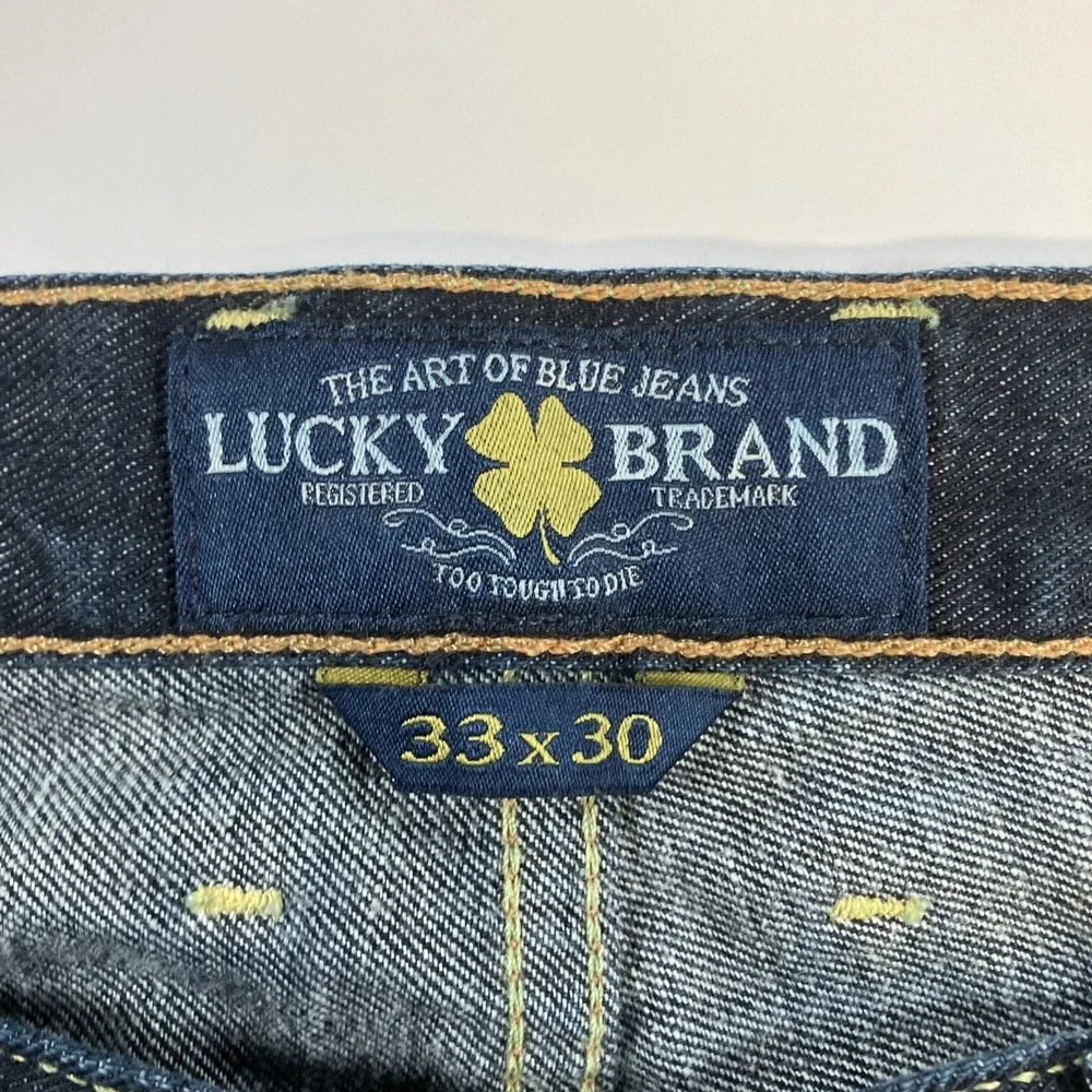 Lucky‎ Brand 227 Jeans Mens 33x30 Original Boot Dark Wash Button Fly 33x28